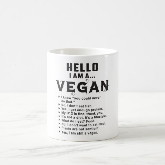 Vegan Vegetarian Vegetables Veganism Funny Gift Koffiemok (Center)