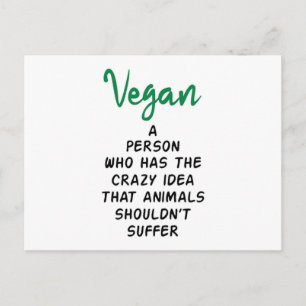 Vegan Vegetarisch Veganisme Voedsel Veggie Dierenc Briefkaart
