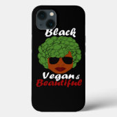 Vegan Vegetarisch Zwart Afro Vrouw Broccoli Haar Case-Mate iPhone Case (Achterkant)
