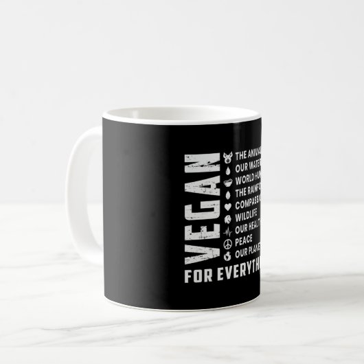 Vegan Vegetarische Groenten Veggie Veganisme Cadea Koffiemok (Voorkant links)