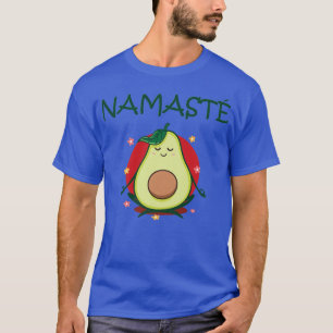 Vegan & Veggie Avocado Yoga Namaste Fitness Workou T-shirt