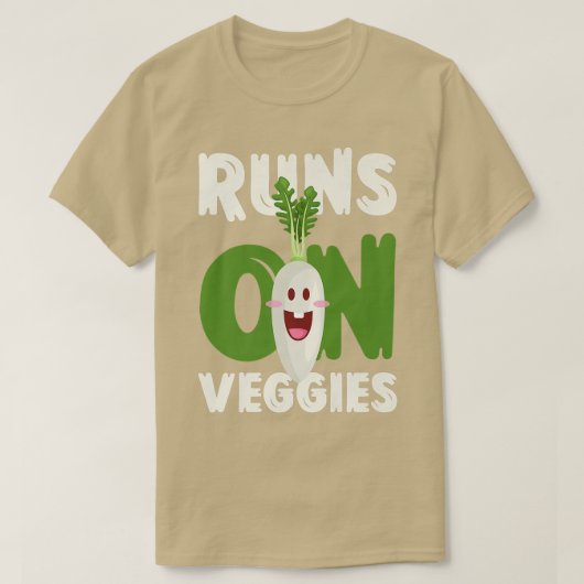 Vegan Veggie Vegetarian Jogging Runner Marathon T-shirt (Design voorkant)