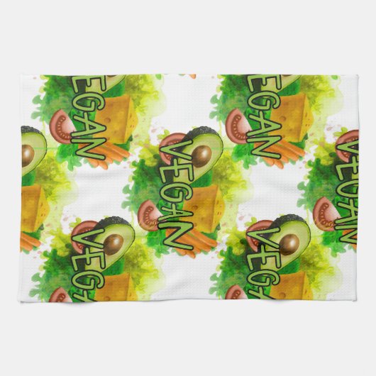 Vegan Veggies Theedoek (Horizontaal)