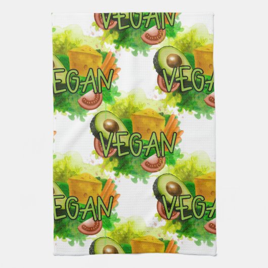 Vegan Veggies Theedoek (Verticaal)