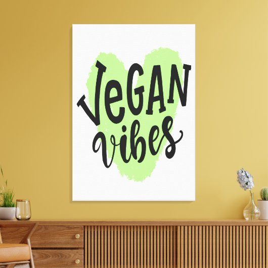 Vegan Vibes Canvas Afdruk (Insitu (Woonkamer))