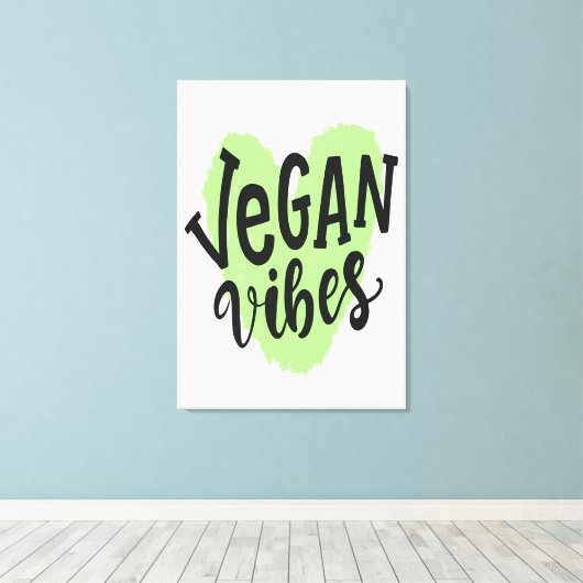 Vegan Vibes Canvas Afdruk (Insitu (Houten vloer))