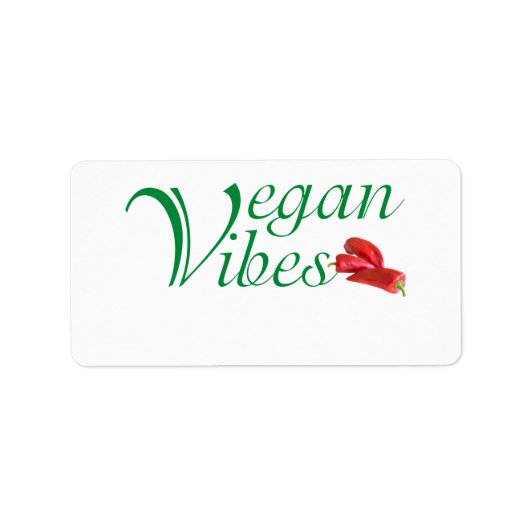Vegan vibes etiket (Voorkant)