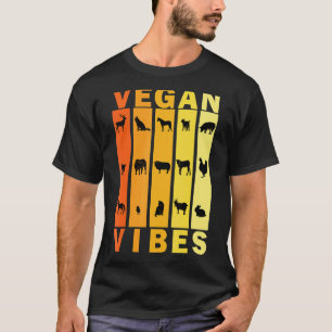 Vegan Vibes Herbivore Vegetarisch Retro Vinatge St T-shirt
