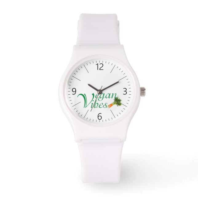 Vegan vibes horloge (Voorkant)