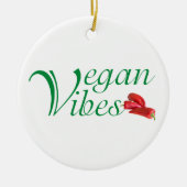 Vegan vibes keramisch ornament (Voorkant)