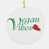 Vegan vibes keramisch ornament (Achterkant)