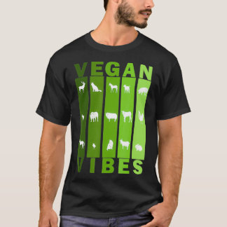 Vegan Vibes Shirt Funny Retro Vegetarisch Go Vegan