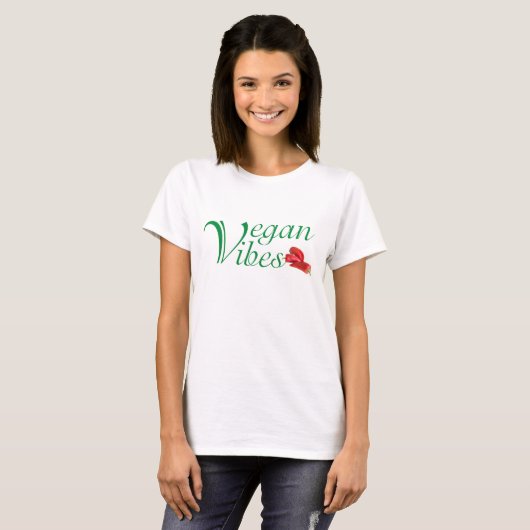 Vegan vibes t-shirt (Voorkant volledig)