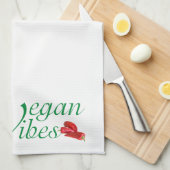 Vegan vibes theedoek (Quarter Fold)