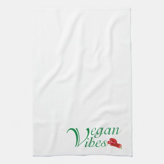 Vegan vibes theedoek (Verticaal)