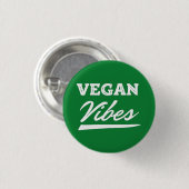 Vegan Vibes Vegetarian Ronde Button 3,2 Cm (Voorkant /achterkant)