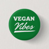 Vegan Vibes Vegetarian Ronde Button 3,2 Cm (Voorkant)