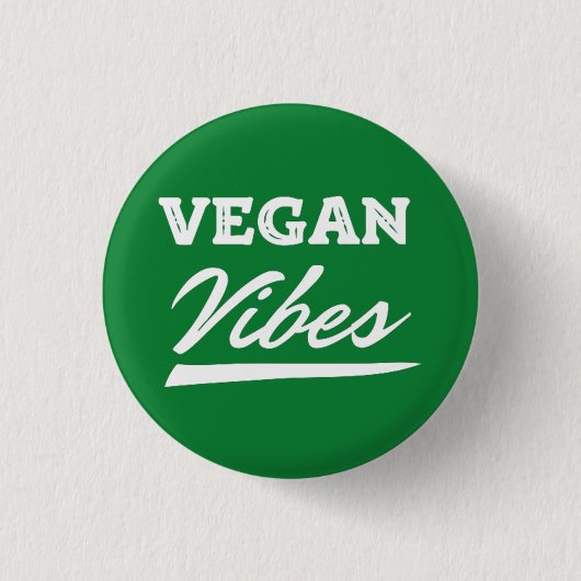 Vegan Vibes Vegetarian Ronde Button 3,2 Cm (Voorkant)