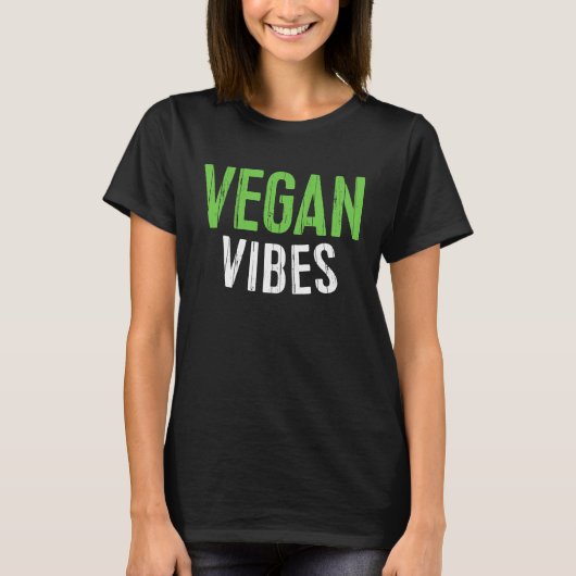 Vegan Vibes Vegetarian T-shirt (Voorkant)