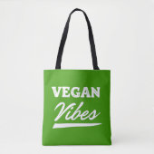 Vegan Vibes Vegetarian Tote Bag (Voorkant)