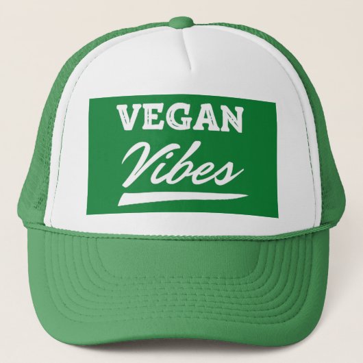 Vegan Vibes Vegetarian Trucker Pet (Voorkant)