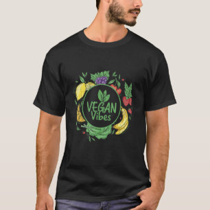 Vegan Vibes Vegetarian Vegetables Food Graphic T-shirt
