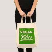 Vegan Vibes Vegetarisch Tote Bag (Voorkant (product))