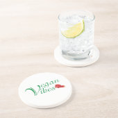 Vegan vibes zandsteen onderzetter (Zijkant)