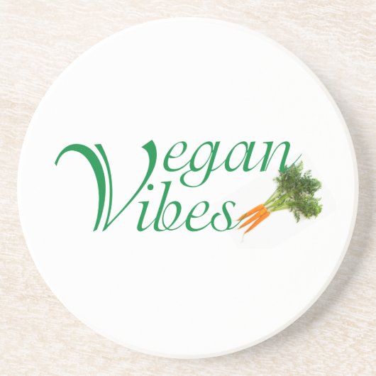 Vegan vibes zandsteen onderzetter (Voorkant)
