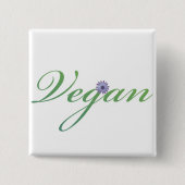 Vegan Vierkante Button 5,1 Cm (Voorkant)