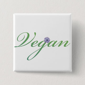 Vegan Vierkante Button 5,1 Cm
