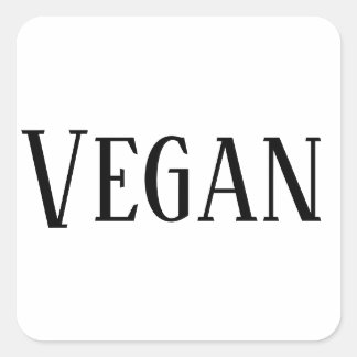 Vegan Vierkante Sticker