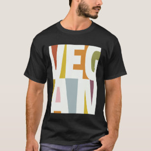 Vegan Voedsel Kleurrijk 60s Hippy Vegetarisch Cade T-shirt