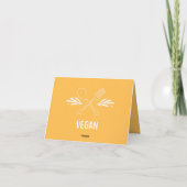 Vegan Voedsel Labelkaart Bedankkaart (Achterkant)