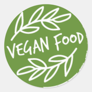 Vegan-voedseletiket lokaal geproduceerde kleine ronde sticker