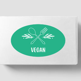 Vegan Voedsetelabel Ovale Sticker