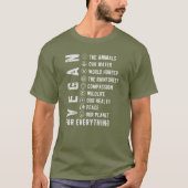 Vegan voor alles op Plant gebaseerd dieet T-shirt (Voorkant)