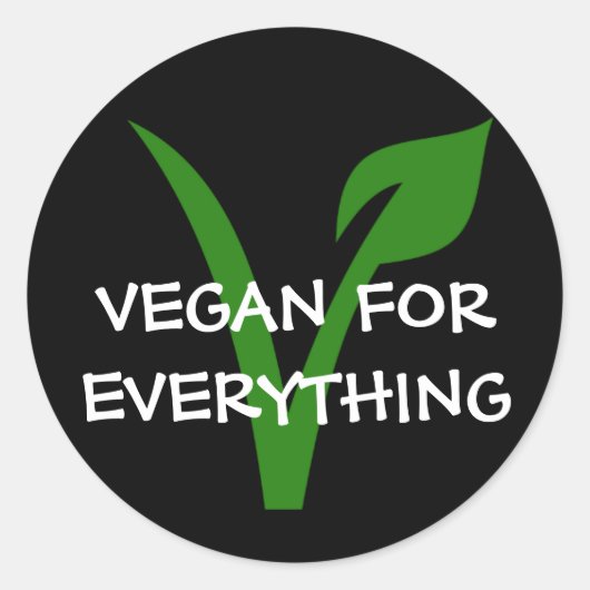 Vegan voor alles sticker (Voorkant)