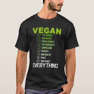 Vegan voor alles T Planet/Earth Day, bespaar de T-shirt