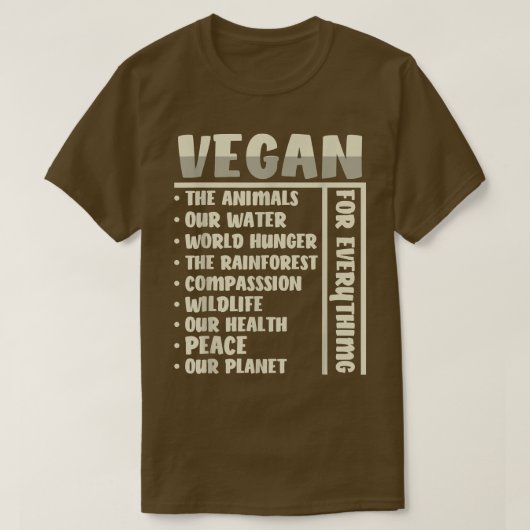 Vegan voor alles t-shirt (Design voorkant)