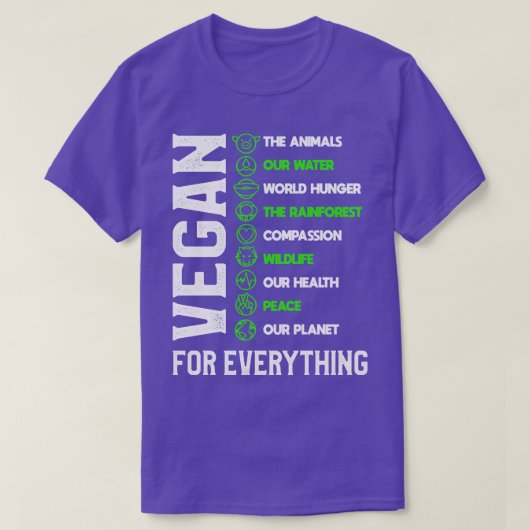 Vegan voor alles t-shirt (Design voorkant)