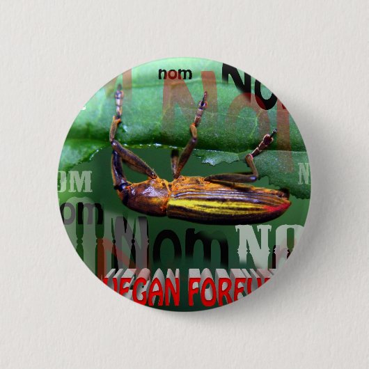 vegan voor altijd ronde button 5,7 cm (Voorkant)