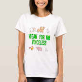 Vegan voor cartoons zonder stem t-shirt (Voorkant)