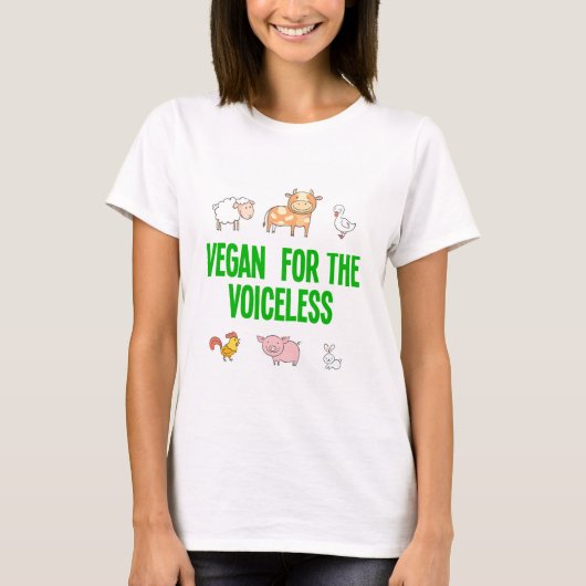 Vegan voor cartoons zonder stem t-shirt (Voorkant)