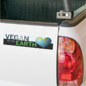 Vegan voor de aarde bumpersticker (Op Truck)