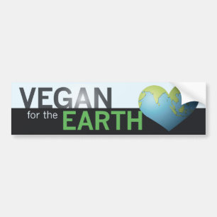 Vegan voor de aarde bumpersticker