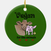 Vegan voor de Animals Ornament (Achterkant)