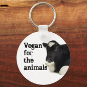 Vegan voor de dieren - Calf Sleutelhanger (Voorkant)