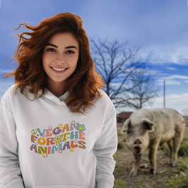 Vegan voor de dieren hoodie