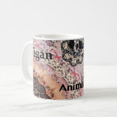 Vegan voor de dieren koffiemok (Voorkant links)